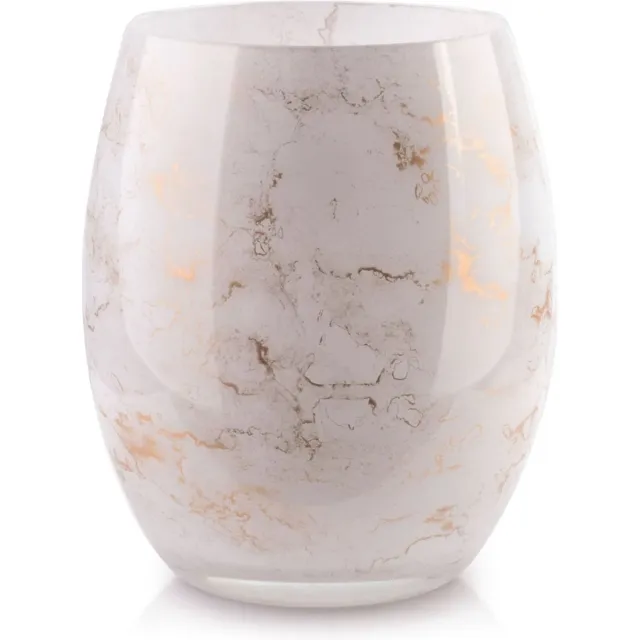 Terroso Vaas Wit Marmer - Hoogte 20 cm