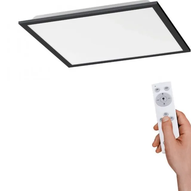 Paul Neuhaus Flat Plafondlamp vierkant zwart 44,5x44,5cm CCT - Modern - Paul Neuhaus - 2 jaar garantie