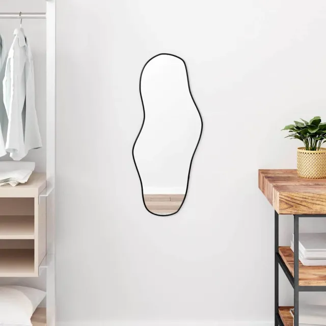vidaXL Wandspiegel 70x30 cm zwart