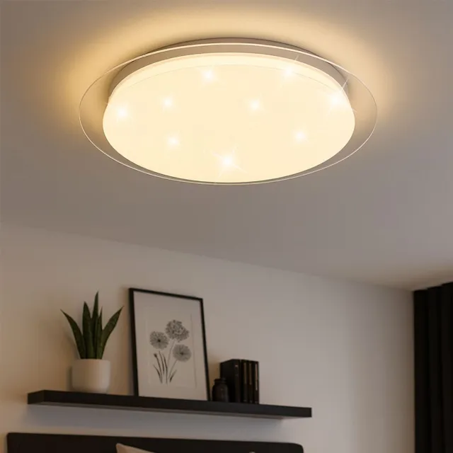 V-TAC LED plafondlamp met ster effect DIMMABLE daglicht AFSTANDSBEDIENING licht V-TAC 14741 Wit