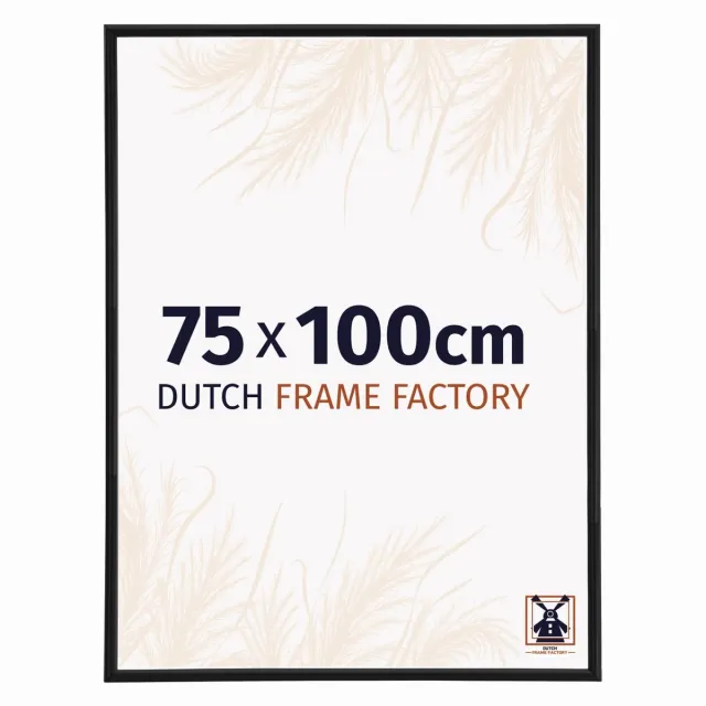 Dutch Frame Factory Fotolijst 75x100 cm - Kunststof - Zwart Mat - Angers