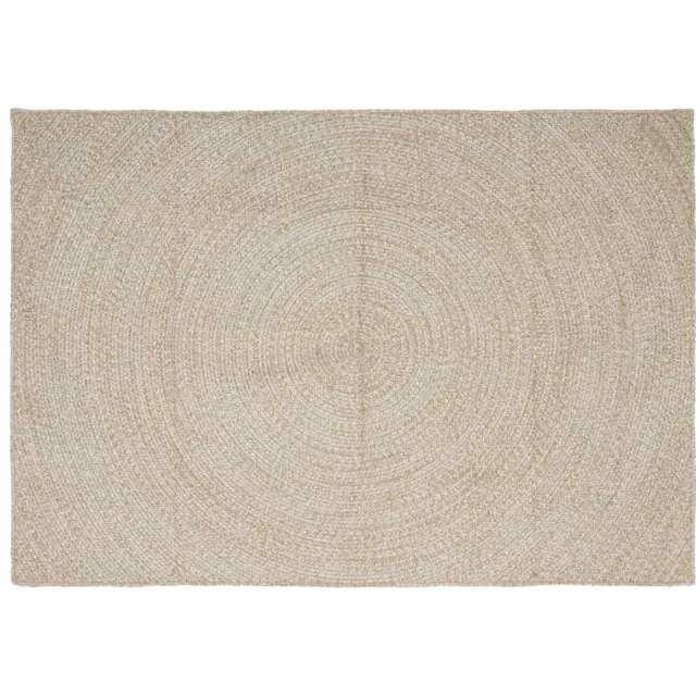 vidaXL Gebied Tapijt Natuurlijk en Wit 240 x 340 cm Jute Bruin