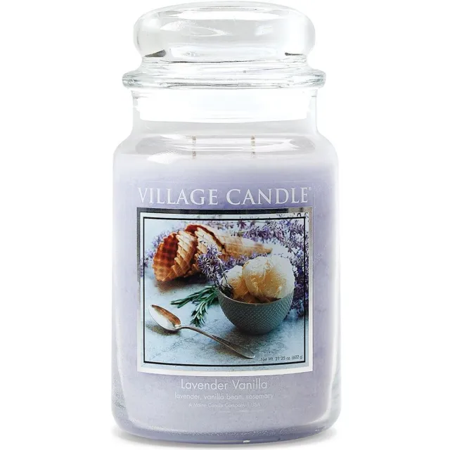 village candle Lavendel Vanille Grote geurkaars Lavender Vanilla