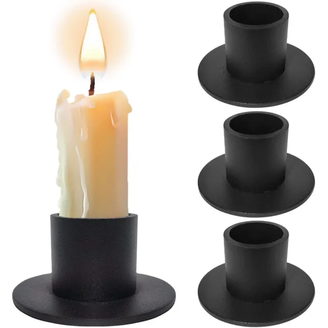 My Ninki ® Set van 4 Elegante Zwarte Kandelaren voor Diverse Decoratieve Gelegenheden