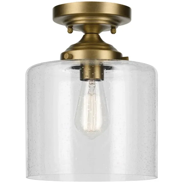 Kichler LED Plafondlamp Winslow | 1X E27 Max 60W | Natural Brass Messing