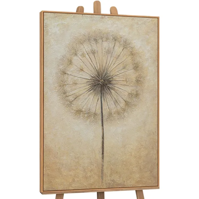 YS Canvas schilderij 140x100 cm handgeschilderd adem van de zomer – YS-Art Gallery – Lijst: Hout – Luxe wanddecoratie Wood
