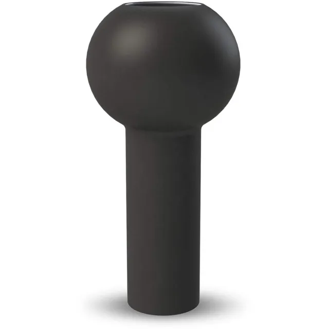 Unyqoos Handgemaakte zwarte vaas met mat oppervlak en Scandinavisch design, 32cm, Keramiek