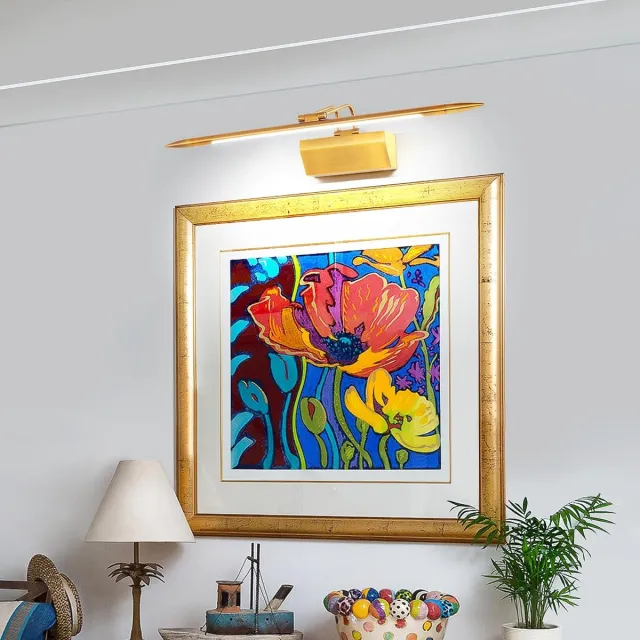 Ayangoods Moderne Wandlamp met Flexibele Arm - Stijlvolle Binnenverlichting voor Leeslampen en Schilderijen goud