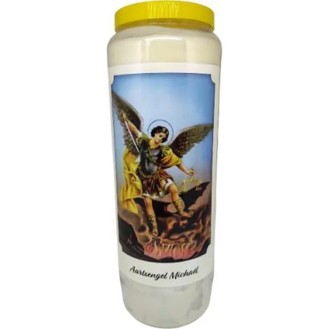 noveenkaars Aartsengel Michael 2 - Noveenkaars - 9 dagen brander (5 stuks) Wit