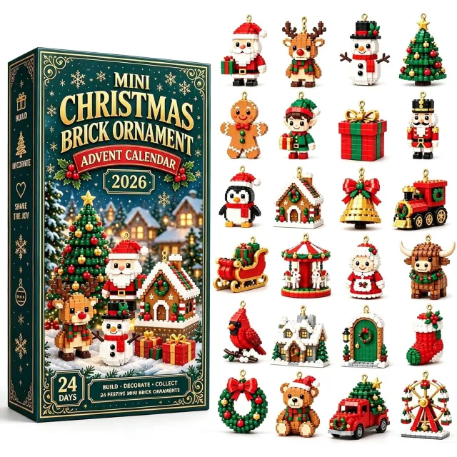 Pyreta Kerst-aftelkalender - Kerstkalender 2026 - Aftelkalender - Kalender 2026 - 24 verrassingsgeschenkdoosjes - Kerst-aftelkalender - Cadeau - Kerstmis - Kerst-aftelkalender - Acrylmateriaal - 2D Zwart