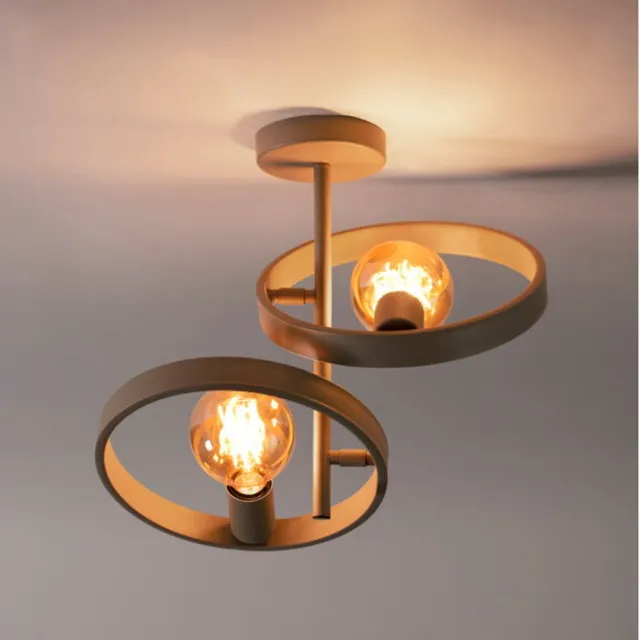 Meubelplaats Plafondlamp Aurelio metaal 2-lichts - 42 × 26 × 37 cm - beige