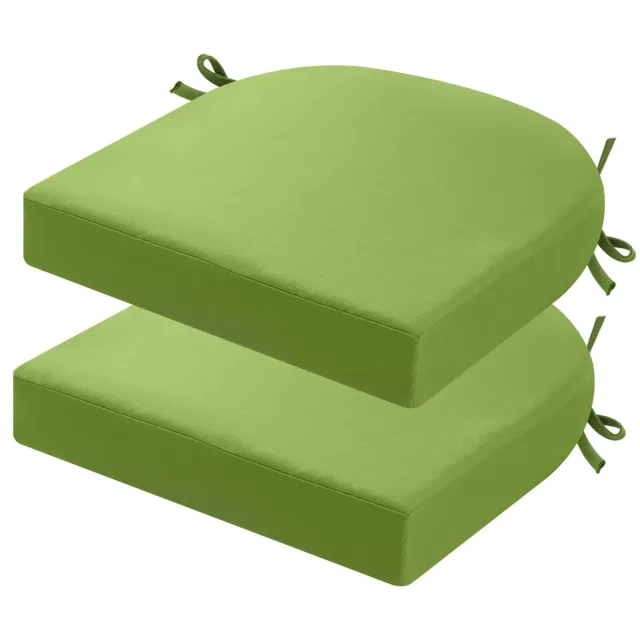 Ibenzoa Waterdichte Stoelkussens voor Buiten en Binnen, Set van 2, Comfortabele Zitoplossing, 50 x 50 cm groen