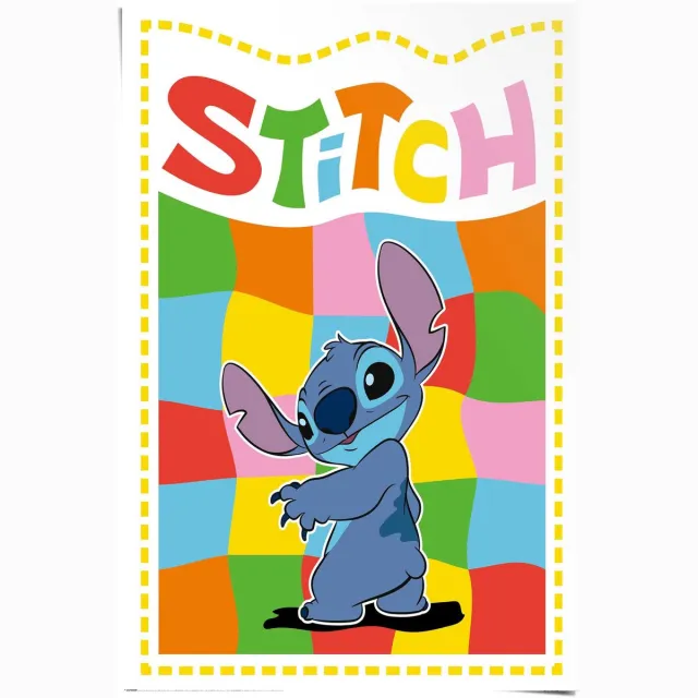 Reinders Poster Stitch - chequered Stitch - 91,5 x 61 - Papier - REINDERS blauw