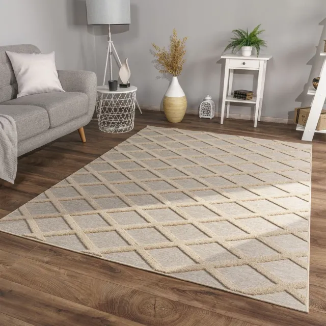 TT Home Woonkamertapijt eetkamer kortpolig Scandinavisch 160 x 220 cm Rechthoek 160 x 220 cm Rechthoek beige
