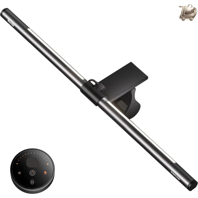 Dailysimple Computer Monitor Lamp met Achtergrondverlichting - Afstandsbediening - 51 cm Monitor Lichtbalk - Voor Thuis en Kantoor - Anti Blauwe Licht - USB Bureaulamp - LED Schermlamp - Instelbare Kleurtemperatuur en Helderheid - Energieklasse A Black