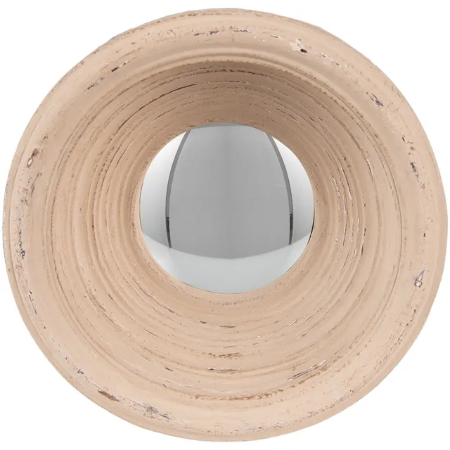 Clayre & Eef Spiegel Ø 19 cm Beige Kunststof
