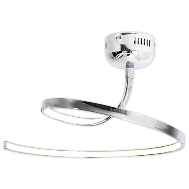 Näve Leuchten LED plafondlamp "Loop Line" Metaal diameter 60cm design hanglamp Zilver
