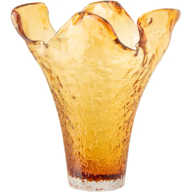 J-Line vaas Onregelmatig - glas - caramel - large Bruin