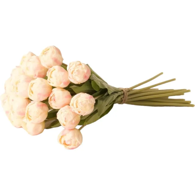 Winq Kunstboeket tulpen in Roze- kunsttulpen - ex vaas- kunstbloemen