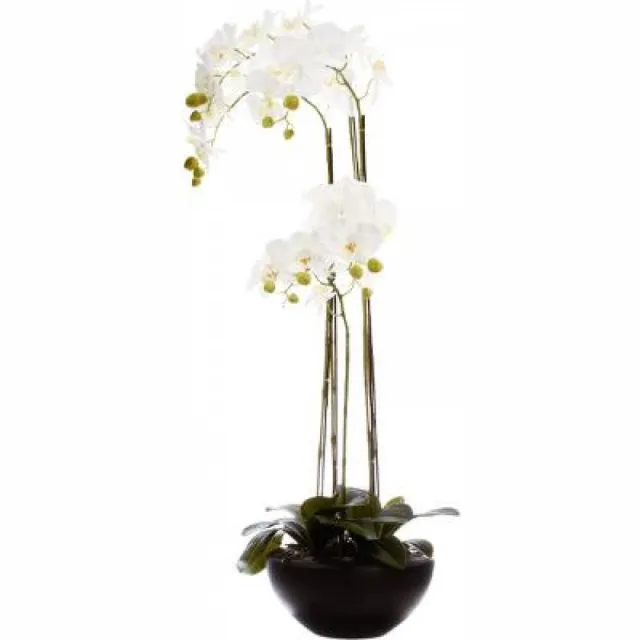 Atmosphera Créateur d'intérieur® Kunst orchidee - keramische pot - h115 Blanc