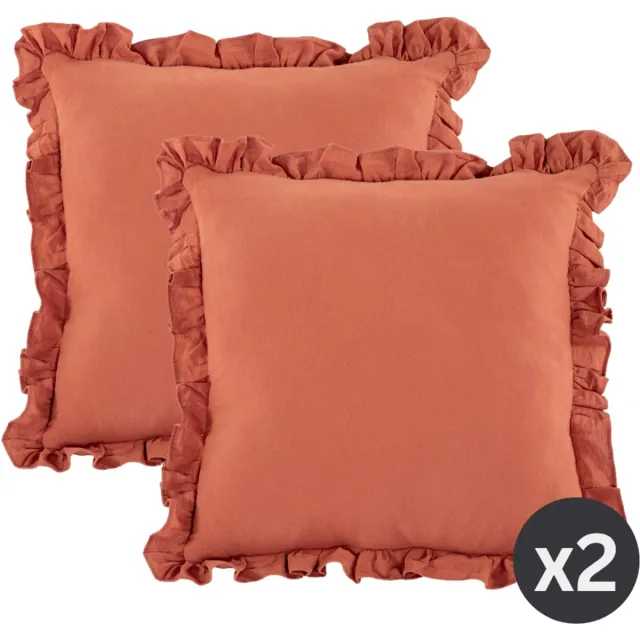 Tiseco Sierkussen (gevuld) ABBY - 45x45 cm, terracotta