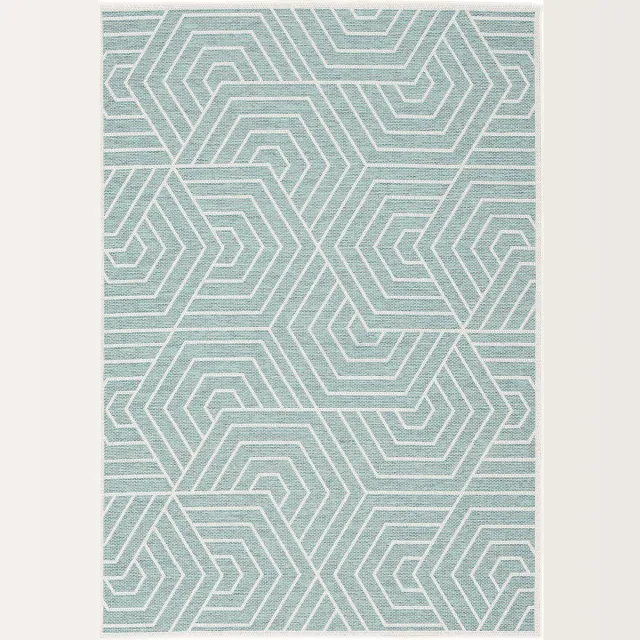 Pergamon Vloerkleed Ottawa Trend Flatweave voor binnen en buiten Groen