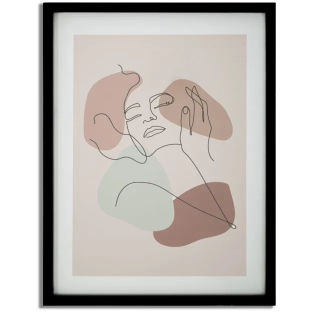 Mauro Ferretti Wandkunst Stamp With Frame Face -a 35×2×47 cm Multicolor