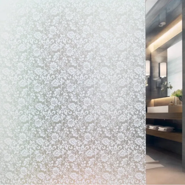 Wicotex 3x rollen raamfolie - barok - semi-transparant - vinyl - 45 cm x 2 m - glasfolie