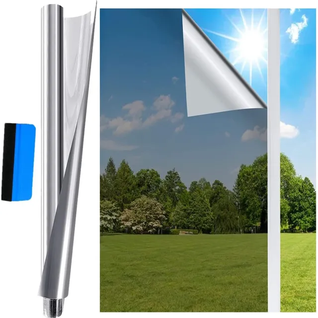 Solacis Privacy Folie Raam - Raamfolie - Folie Raam - Zichtwerend - Anti Inkijk Raamfolie - Must have voor uw privacy! zilver