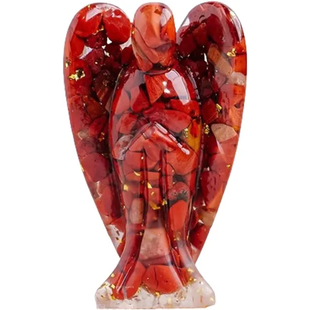 Cosensi Engel Beeldjes Van Rode Jaspis Kristal Voor Meditatie En Home Decor Any