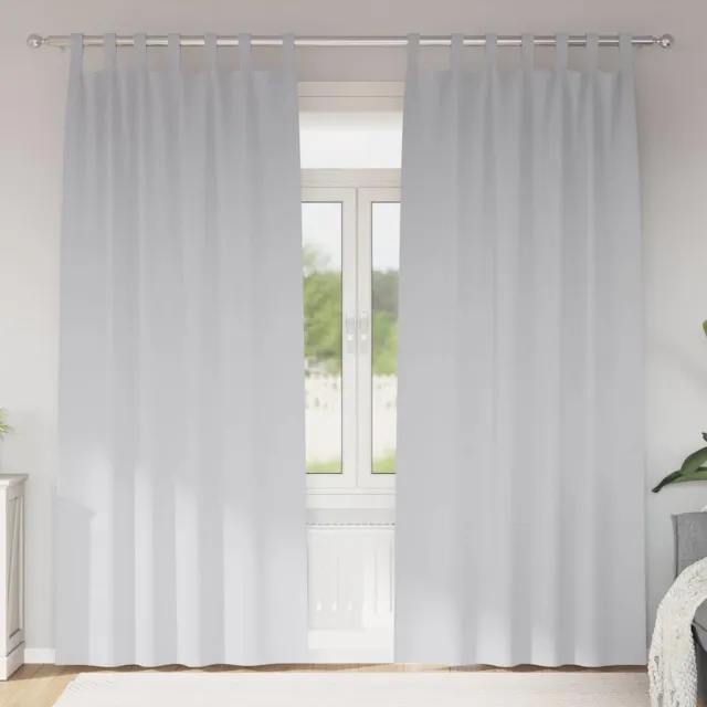 vidaXL Zwart-out Gordijnen met Ringen 2 st Bleekgrijs 225 x 140 cm