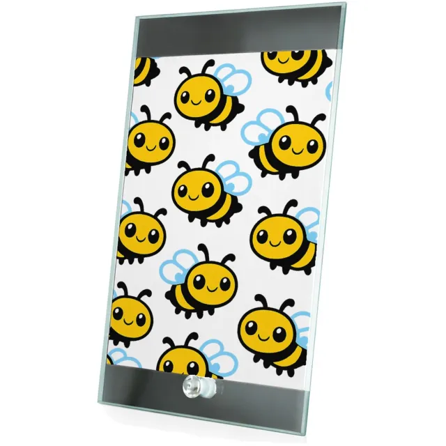 Mr Cadeautjes Glasframe 15 x 23 - design Een vrolijk all-over patroon met vriendelijke regenboogvisse | cadeau Wit
