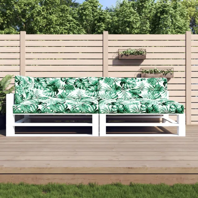 vidaXL Palletkussens 5 st stof bladpatroon Meerkleurig