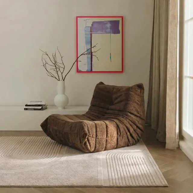 MrCarpet Vloerkleed Scandinavisch Wit hoog/laag Rosa Mrcarpet taupe