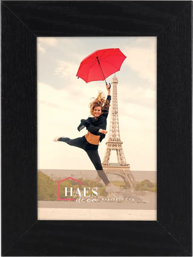 HAES deco Houten fotolijst Paris zwart voor 1 foto formaat 10x15 - SP001101