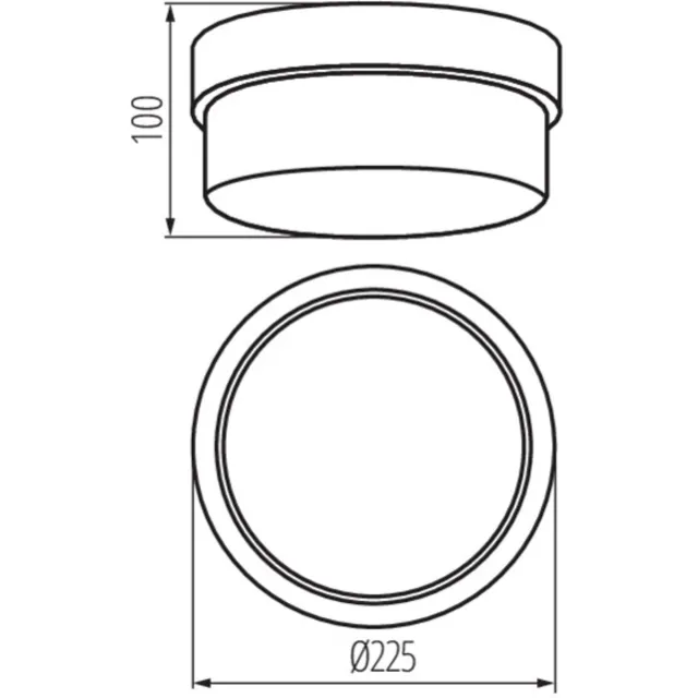 Kanlux TUNA Plafondlamp 1x100W Wit IP44 4260