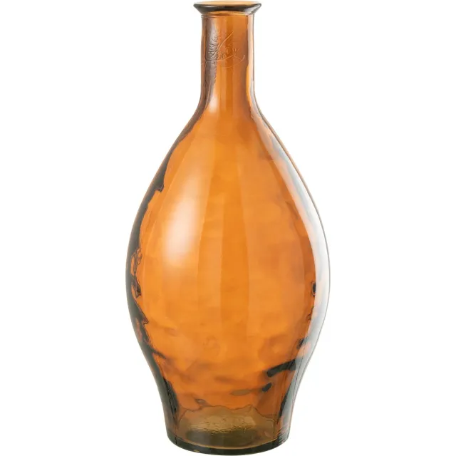 J-Line vaas Hoog - glas - bruin - 60 cm hoog