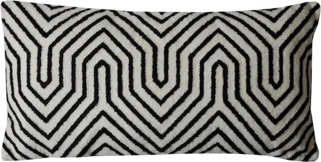 Home Delight Sierkussen 'Anna' (Zwart, 30x60cm)