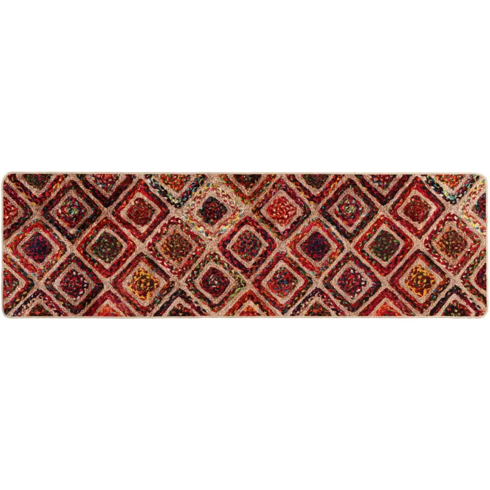 vidaXL Vloerkleedloper MARSA Meerkleurig 50 x 200 cm Polyester en PVC