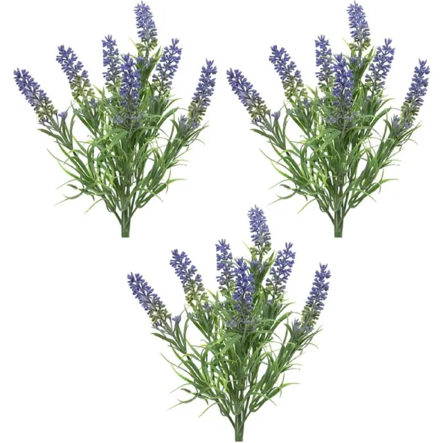 Decoris Lavandula / lavendel kunstplant - 8x stuks - 34 cm - bosje/bundel - Kunstplanten - nepplanten Paars