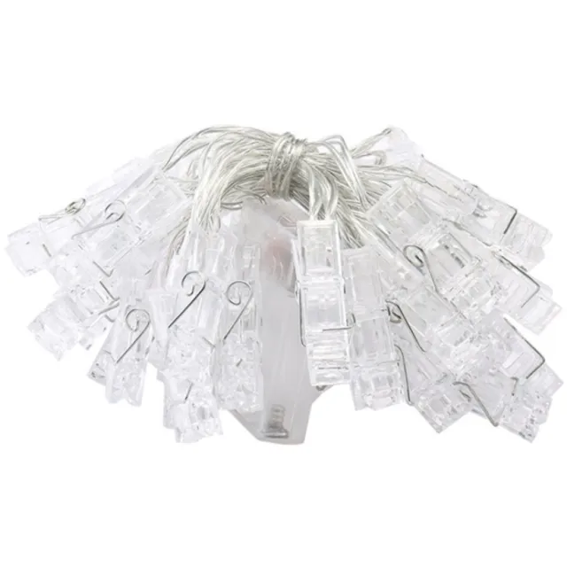 QTTVBTNA LED Foto Clip Lichtslinger – 20 LED Lampjes – 3 Meter – Warm Wit – Decoratie voor Foto’s, Kaarten & Feest