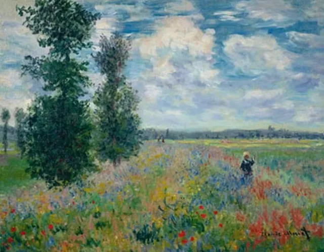 PGM Kunstdruk Claude Monet - Les Coquelicots 90x70cm Divers