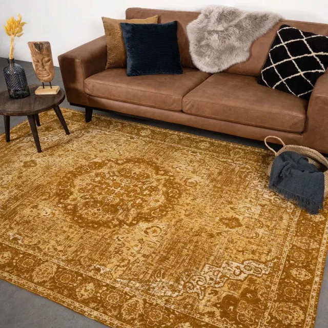 Heritaged Vintage vloerkleed - Traditions okergeel 70x140