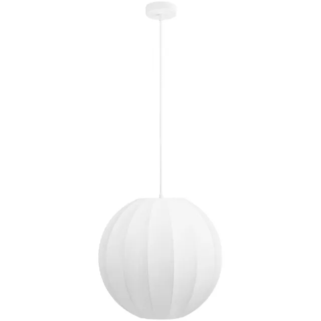 Nest of Nora Hanglamp Elina - Ø40 cm - Zijde en metaal - Plafondlamp - Wit