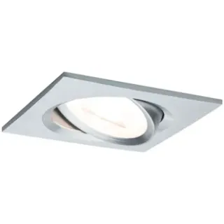 Paulmann Inbouwspot Led Nova Vierkant Kantelbaar 3-stapdim Aluminium 51mm Gu10 6,5w Zilver