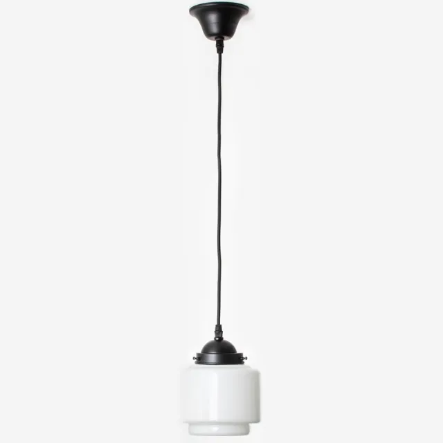 Coloured by Art Hanglamp aan snoer Getrapte Cilinder Small Moonlight - Art Deco Trade Zwart