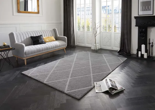Elle Decoration Design vloerkleed - Lunel grijs/zilver 120x170