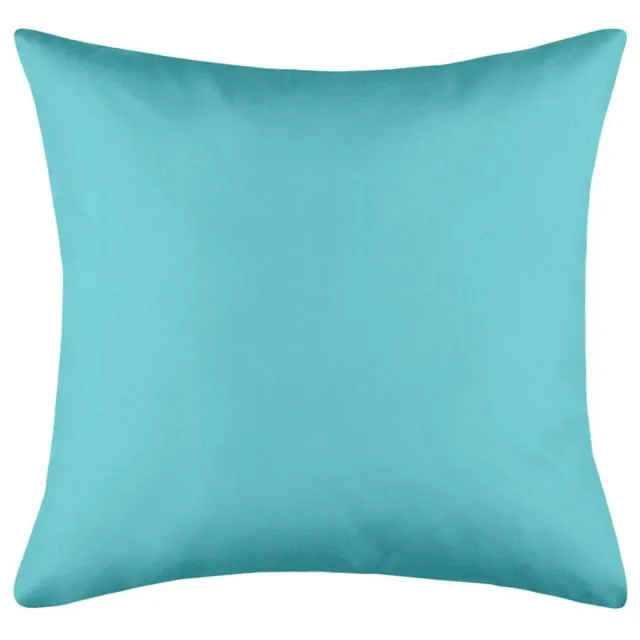 Stof Textile sierkussen Hawaii - aqua blauw - 40 x 40 cm - bank kussens - binnen/buiten - polyester