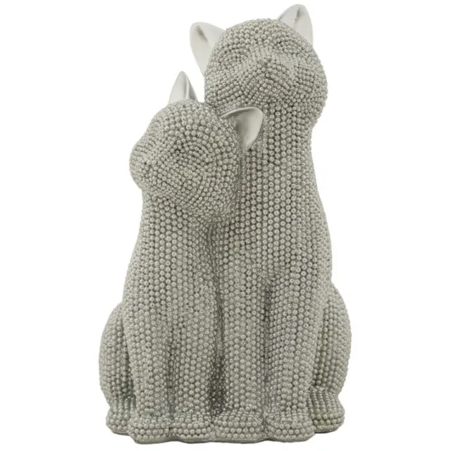 Mauro Ferretti Decoratie Cats Sparky Couple 13×10×21 cm Zilver