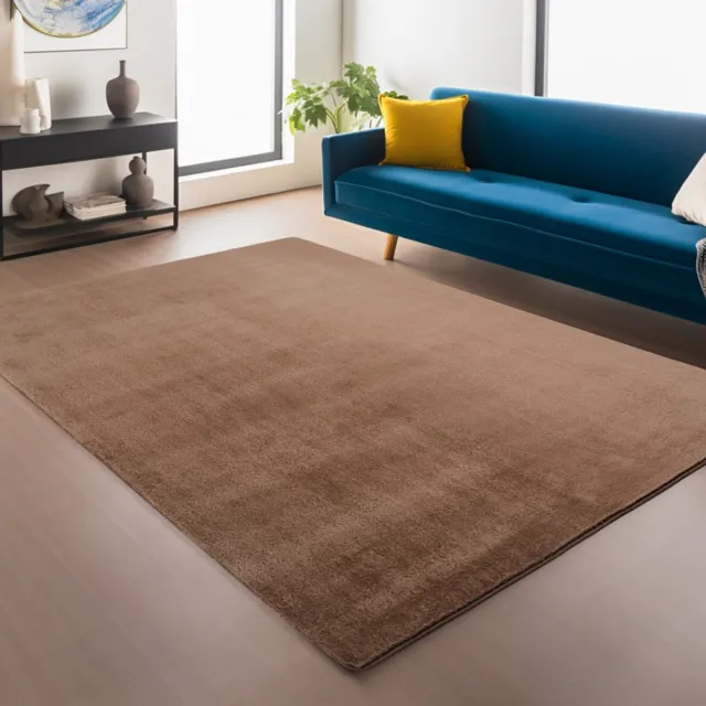 Ayyildiz Antislip Vloerkleed Joy Bruin 200 x 280 cm Effen Kleur Zacht